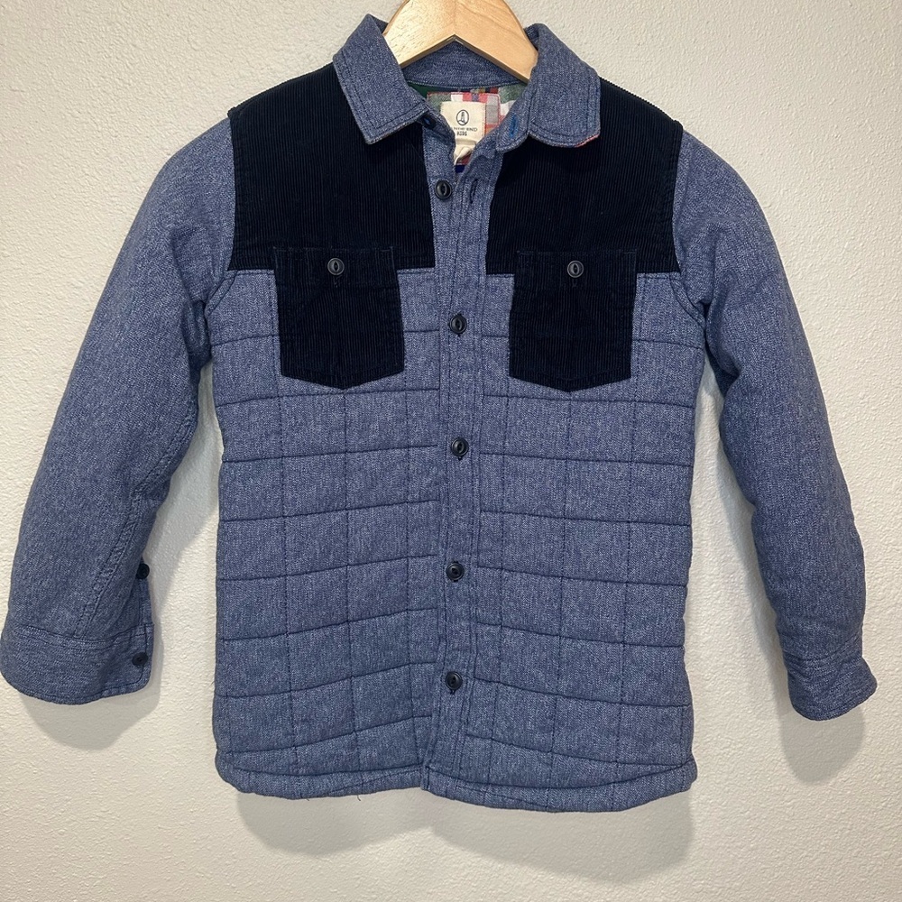 Lands' End Kids Quilted Corduroy Plaid Jacket